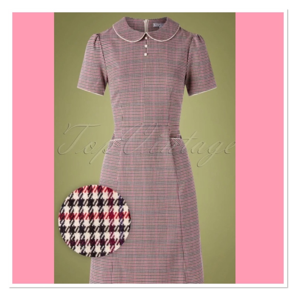 NWT Very Cherry pan collar dress